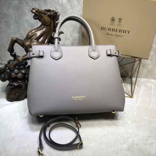 Bolso tote de cuero BurBerry 5559 gris