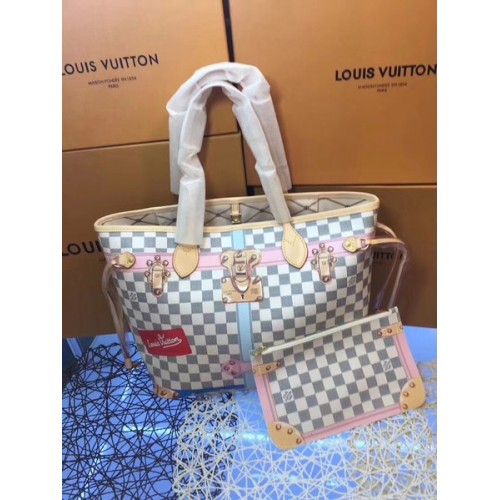 Lona Louis Vuitton Damier Azur neverfull M40156
