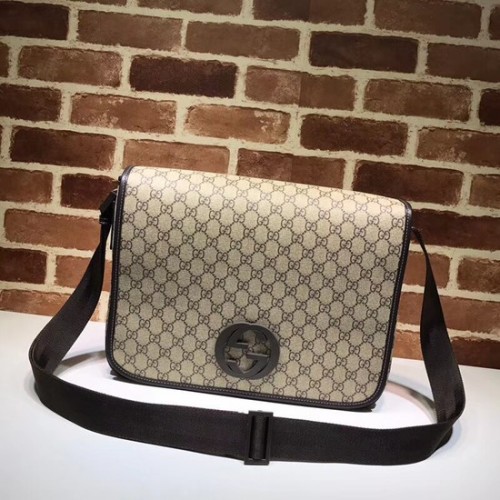 Gucci PVC GG Canvas Messenger Bag 222291 Marrón
