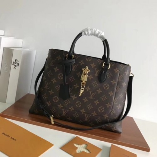 Louis vuitton original Monogram Canvas Original TOTE FLEUR 43551 negro