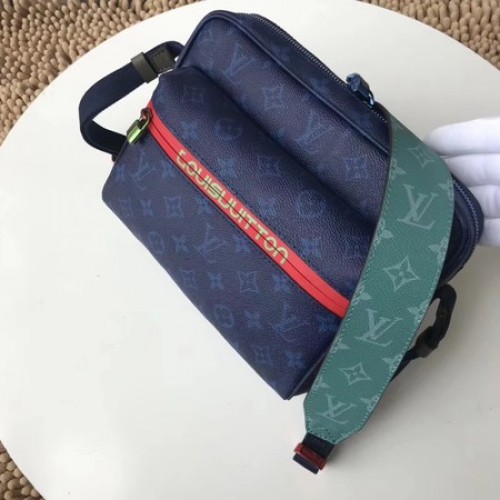 Louis Vuitton Original Monogram Canvas Original MESSENGER M43843 azul