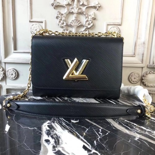 Cuero epi original louis vuitton TWIST MM M50332 negro