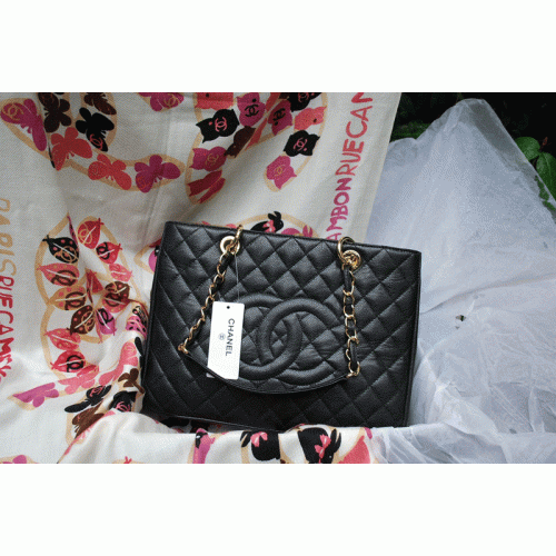 Chanel 2011 GST Caviar Cuero Bolso 36092 Negro