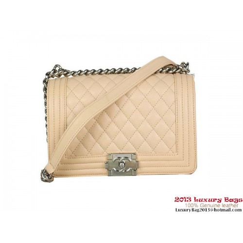 2013 Boy Chanel Flap Shoulder Bag Classic Cannage Patterns A67025 Albaricoque