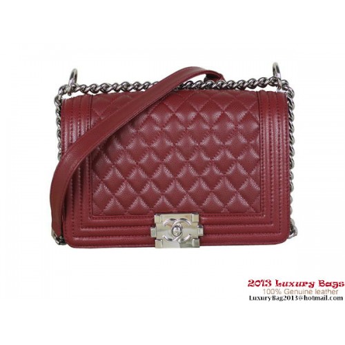 2013 Boy Chanel Flap Shoulder Bag Classic Cannage Patterns A67025 Borgoña