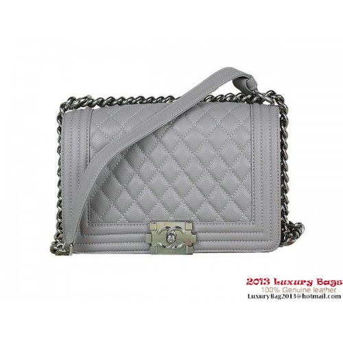 2013 Boy Chanel Flap Shoulder Bag Classic Cannage Patterns A67025 Gris