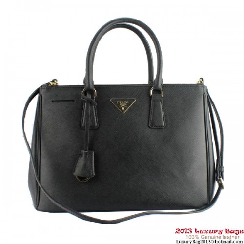 2013 Prada Saffiano Piel De Becerro Bolso Tote 2274 Negro