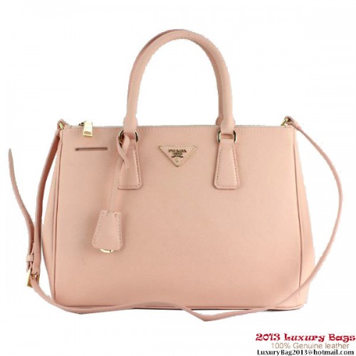 2013 Prada Saffiano Piel De Becerro Tote Bag 2274 Rosa