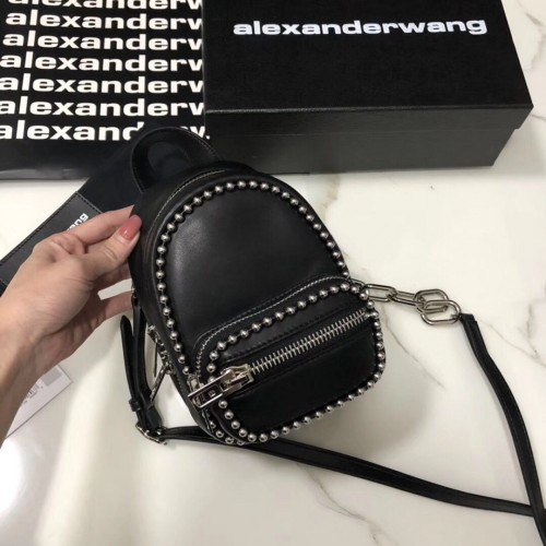 Minimochila de cuero Alexander Wang 0003 negro