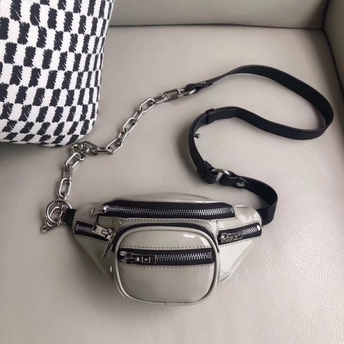 Minibolsillo de cuero Alexander Wang 0002 gris