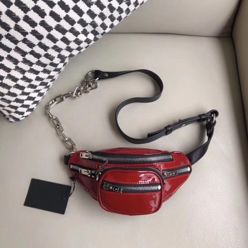 Minibolsillo de cuero Alexander Wang 0002 rojo