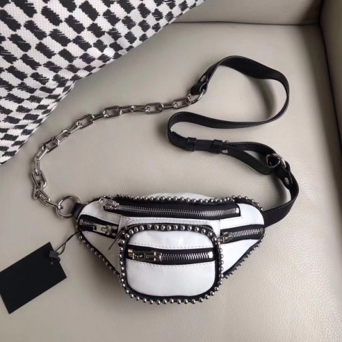 Minibolsillo de cuero Alexander Wang 0002 blanco