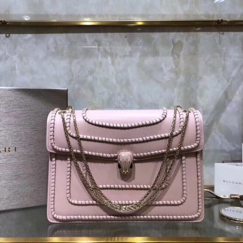 BVLGARI Bolso de hombro mediano Piel de becerro BG22890 rosa