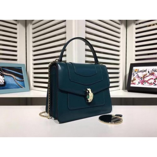 Bolso BVLGARI Serpenti Forever Charol BG2280 Azul