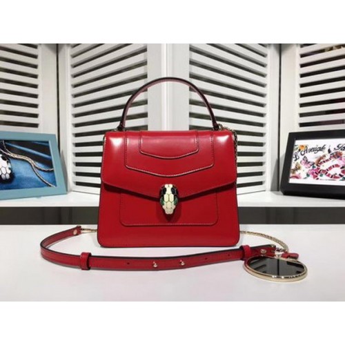 Bolso BVLGARI Serpenti Forever Charol BG2280 Rojo