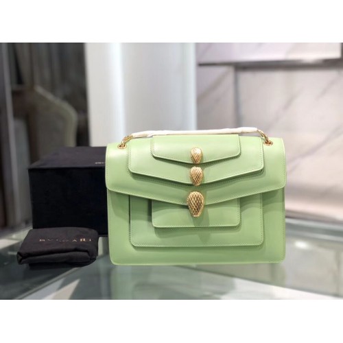 BVLGARI Serpenti Forever bandolera de piel B288620 verde