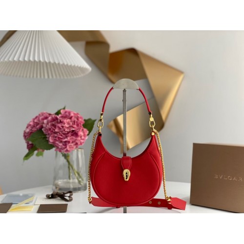 BVLGARI Bolso de hombro Piel de becerro B281632 ROJO