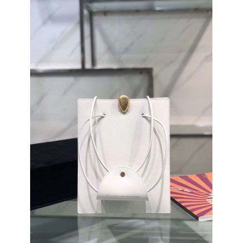 BVLGARI Bolso de hombro Piel de becerro B288728 blanco