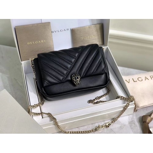 BVLGARI Bolso de hombro Piel de becerro B288760 negro