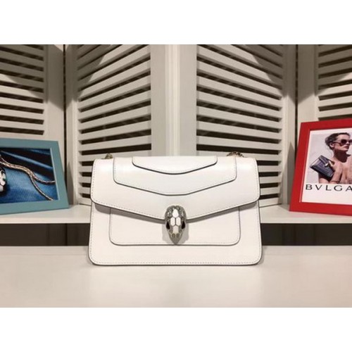 BVLGARI mini Bolso de hombro Piel de becerro BG2282 Blanco