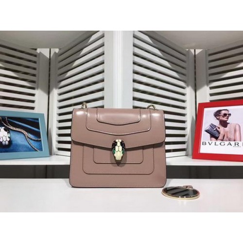 BVLGARI mini Bolso de hombro Piel de becerro BG2283 Rosa