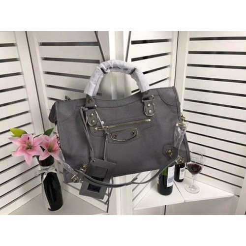 Balenciaga Giant City Gold Studs Bolso B084334 Gris