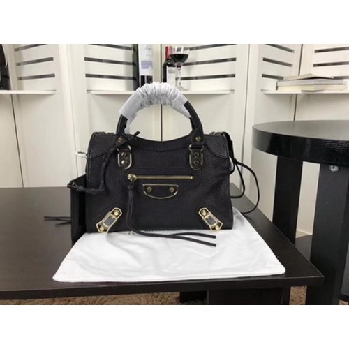 Balenciaga Giant City Gold Studs Bolso B084335 Negro