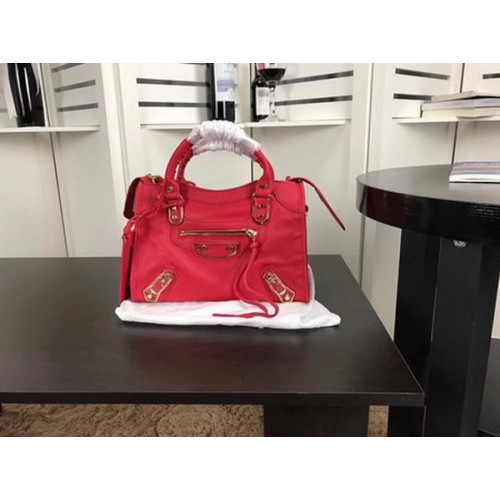 Balenciaga Giant City Gold Studs Bolso B084335 Rojo