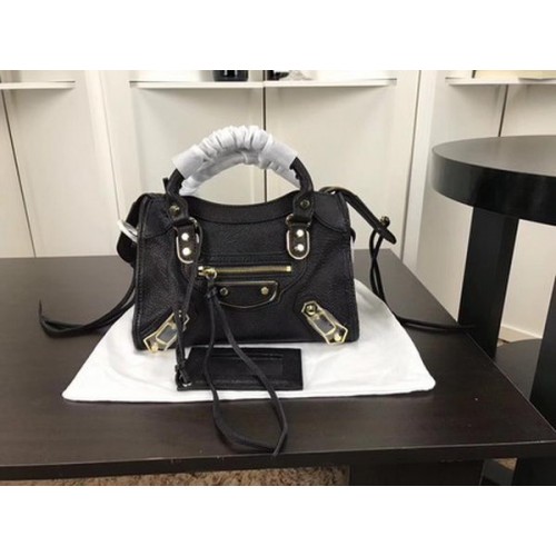 Balenciaga Giant City Gold Studs Bolso B084336 Negro