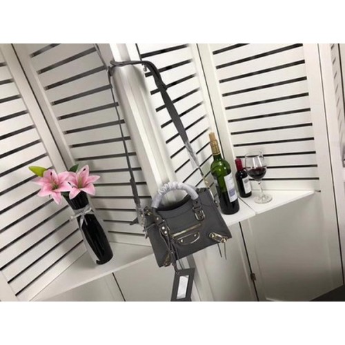 Balenciaga Giant City Gold Studs Bolso B084336 Gris