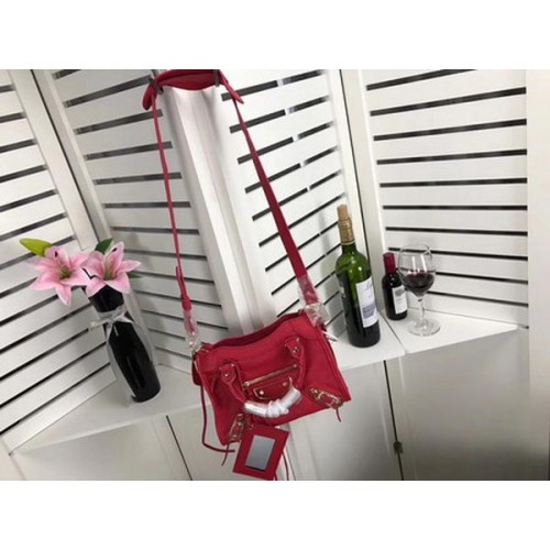 Balenciaga Giant City Gold Studs Bolso B084336 Rojo