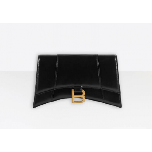 Balenciaga BOLSO DE CADENA DE RELOJ DE ARENA B164497 negro