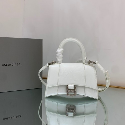 Balenciaga HOURGLASS PEQUEÑO BOLSO DE MANO SUPERIOR 59353 BLANCO