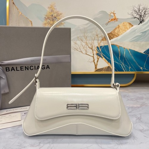 Balenciaga HOURGLASS PEQUEÑO BOLSO CON ASA SUPERIOR 6008 blanco