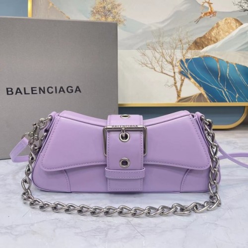 Balenciaga HOURGLASS PEQUEÑO BOLSO CON ASA SUPERIOR 6088 violeta