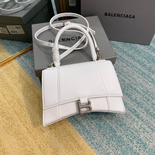 Balenciaga BOLSO PEQUEÑO HOURGLASS CON ASA SUPERIOR B108895 blanco