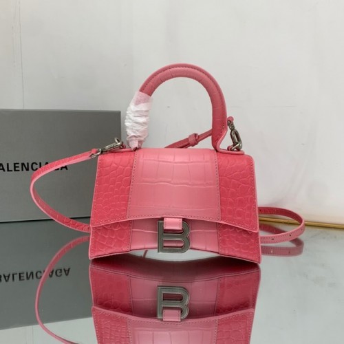 Balenciaga HOURGLASS XS BOLSO DE MANO PIEL DE BECERRO EN RELIEVE 59353 rosa