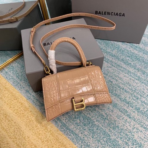 Balenciaga Hourglass XS Top Handle Bag 28331S albaricoque