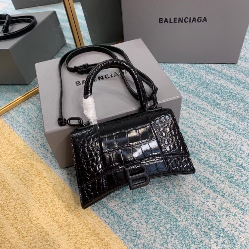 Balenciaga Hourglass XS Top Handle Bag 28331SF negro