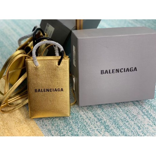 Balenciaga Original Leather Mini Shopper Bag B152865 dorado