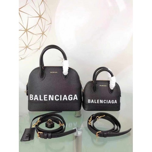 Balenciaga Shell Bolso Cuero Original B8924 Negro