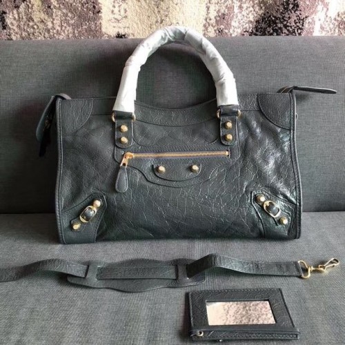 Balenciaga The City Bolso de mano Piel de becerro 382569 gris