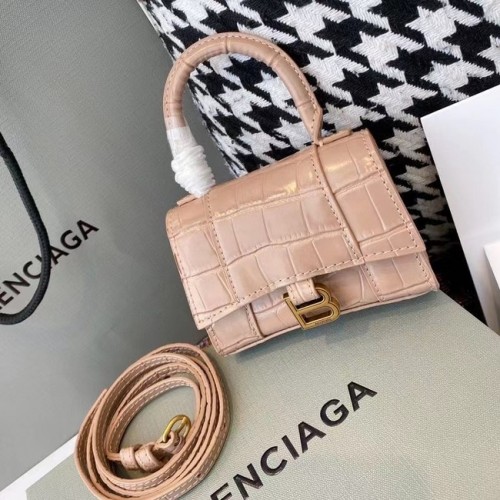 Balenciaga MUJER RELOJ DE ARENA MINI BOLSO CON ASA SUPERIOR M8000 albaricoque