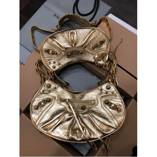 Balenciaga MUJER LE CAGOLE BOLSO DE HOMBRO MEDIANO EN ORO 27541