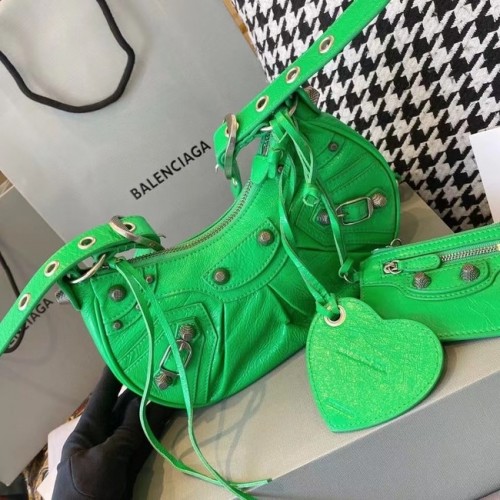 Balenciaga MUJER LE CAGOLE BOLSO DE HOMBRO MEDIANO EN VERDE 27541