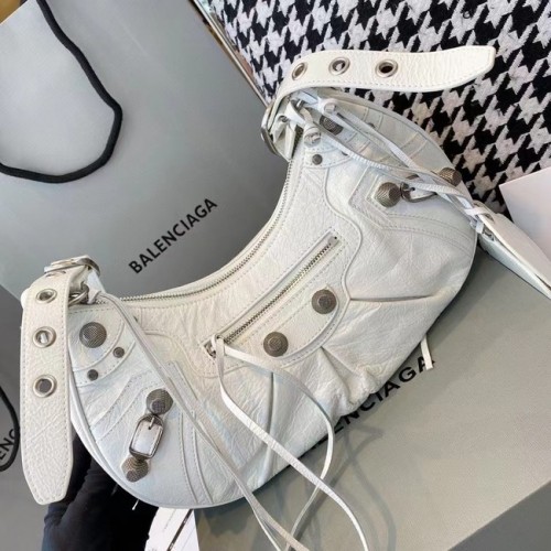 Balenciaga MUJER LE CAGOLE BOLSO DE HOMBRO MEDIANO EN BLANCO 27541