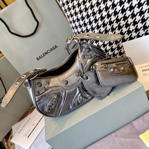 Balenciaga MUJER LE CAGOLE BOLSO DE HOMBRO MEDIANO EN plata 27541