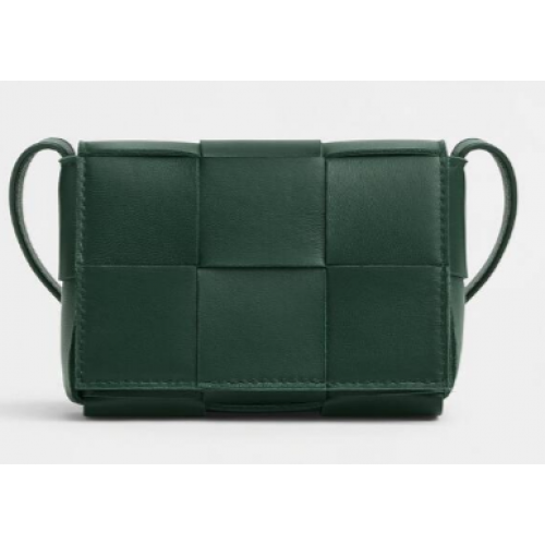 Bottega Veneta CASSETTE Mini Intreccio bandolera de piel 666688 RAINTREE