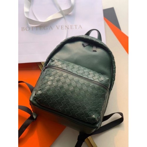 Bottega Veneta CLASSIC INTRECCIATO Mochila de cuero intrecciato 7786 RAINTREE