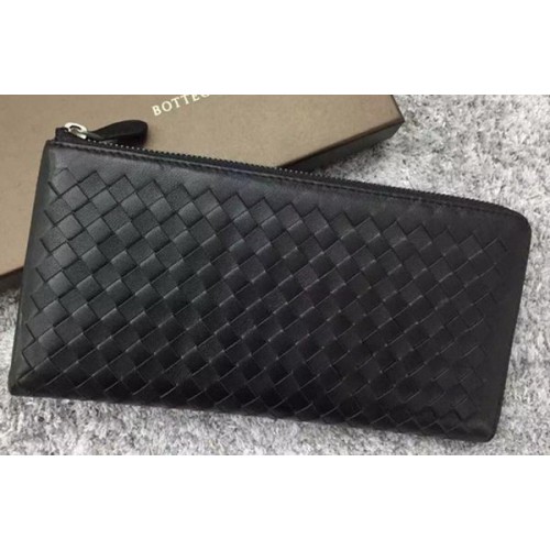 Bottega Veneta Intrecciato Leather Clutch BV144077 Negro